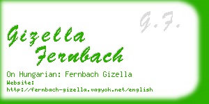 gizella fernbach business card